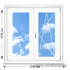 Окно из профиля VEKA EUROLINE AD 58mm 1100*1250